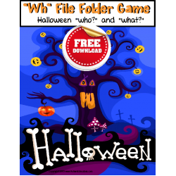 FREE Halloween "WH" Questions File Folder Game
